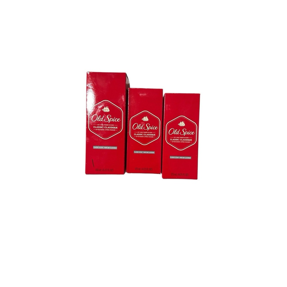 3 NEW MENS OLD SPICE AFTERSHAVE (2)4.25 FL OZ (1) 6.37 OZ SCENT